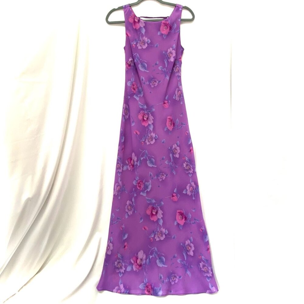 Vintage Teeze Me USA Womens Y2K Maxi Slip Dress Sz 3 Fairy 90s Romantic Floral